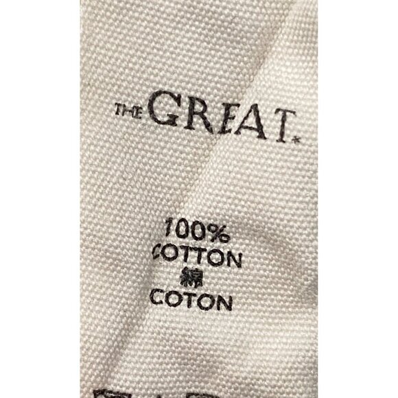 The Great Salt Water Stripe Teammate Hoodie Size 2 Cotton Blue & White oversized - Picture 5 of 9